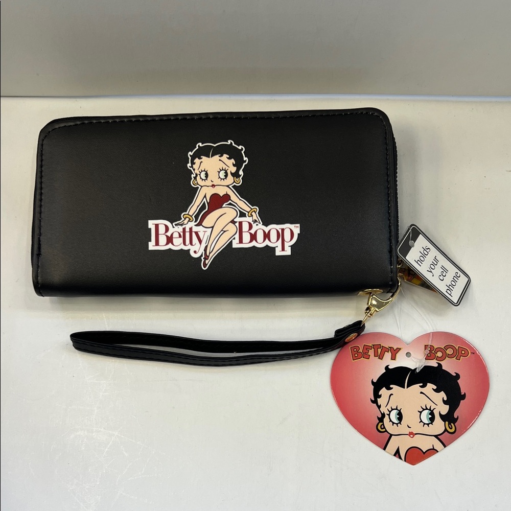 Betty Boop Black Clutch Wristlet